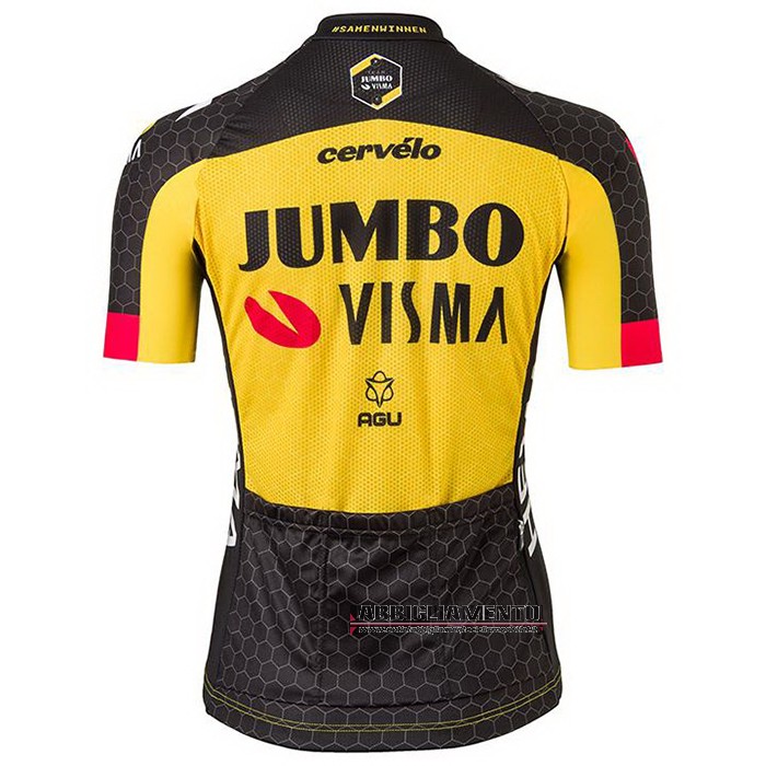 Abbigliamento Donne Jumbo Visma 2021 Manica Corta e Pantaloncino Con Bretelle Nero Giallo - Clicca l'immagine per chiudere